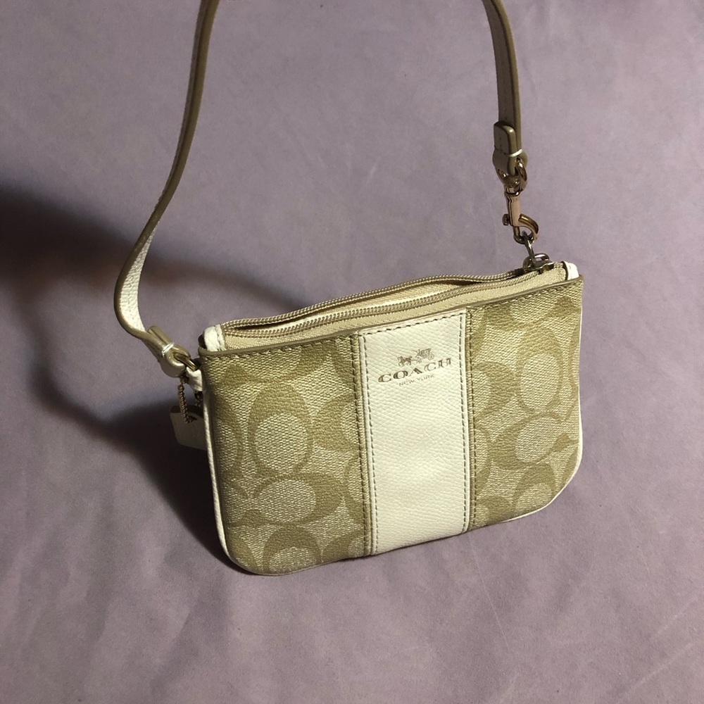 Coach Cream Clutch / Wristlet